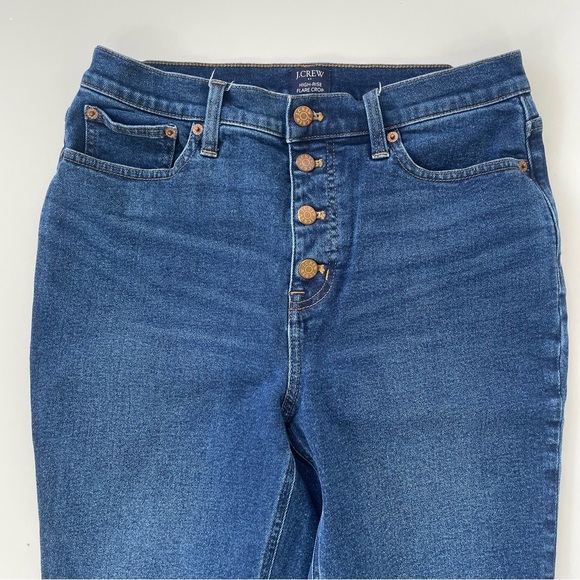 J.Crew Factory High-rise Flare Crop Jean Button fly in all-day Stretch Size 29 - Picture 4 of 12